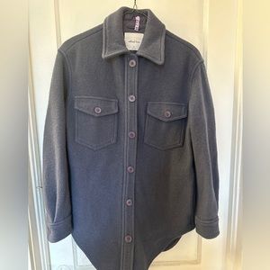 Aritzia Wilfred Ganna Merino Wool Shacket in Brume